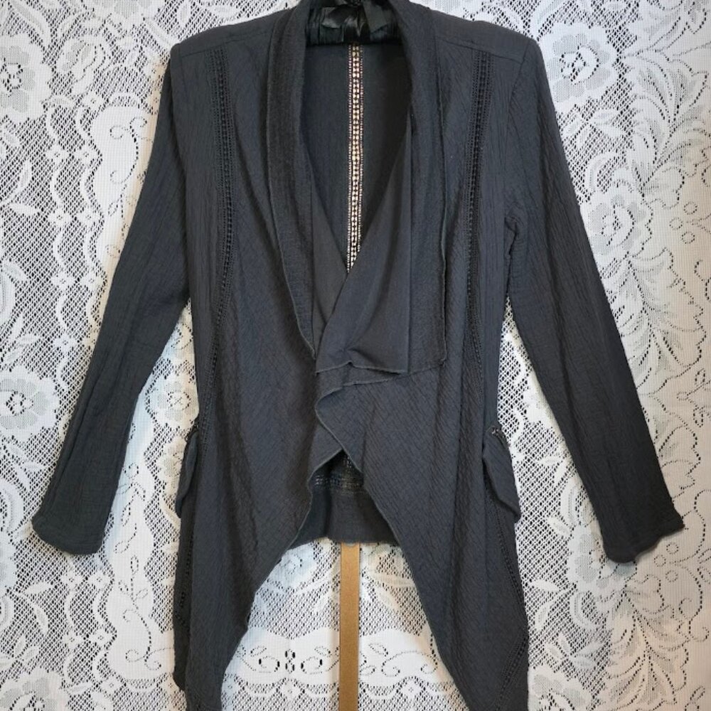 Michael Farrell High Low Boho Style Cardigan L